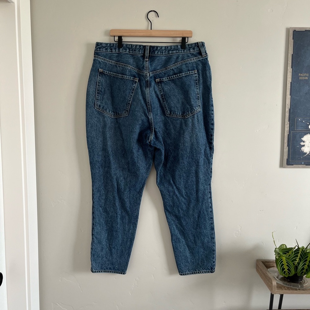 Old Navy | Patchwork Extra High Rise Straight Denim Jeans - Picture 4 of 7